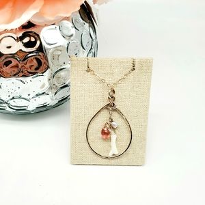 Made on Maui 18" Sterling Silver Coral Necklace